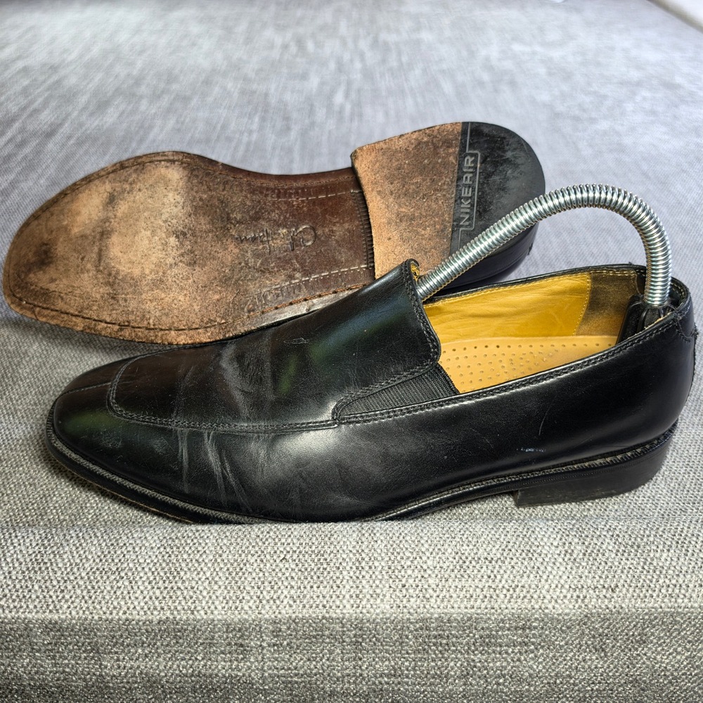 Cole‎ Haan Loafers Mens 8.5 M Black Leather Nike Air Slip On C07808
